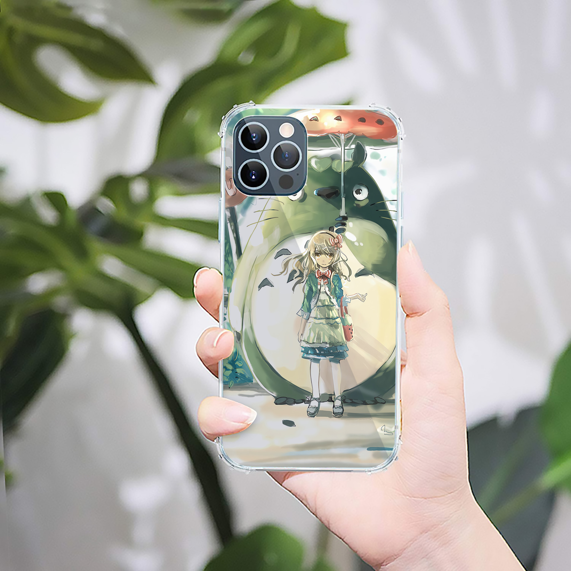 （画像用） となりのトトロ 草壁メイ 草壁サツキ My Neighbor Totoro Satsuki Kusakabe Mei Kusakabe 【iPhone 12シリーズ対応】透明スマホケース（クリアソフトケース）